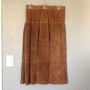 Genuine Suede Midi Skirt - Vintage!